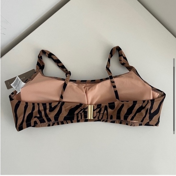 J Crew Zebra Striped Bikini Top - Picture 8 of 9